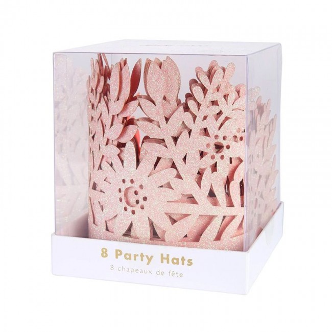 Meri Meri - Party kapice roze krunice